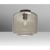 Besa Lighting Niles 10 Ceiling, Smoke Bubble, Bronze, 1x60W Incandescent NILES10SMC-BR